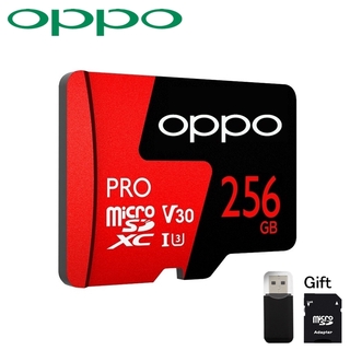 ♥【 COD 】ฟรีส่งอะแดปเตอร์ + เครื่องอ่านการ์ด OPPO Pro Memory Card Micro SD Card U3 V30 SDHC / SDXC TF Card 1TB 512GB 256GB 128GB