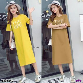 เสื้อผ้าผู้หญิง เดรสทรงตรง+เข็มขัด A 380