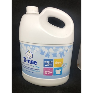 (1 แกลลอน) D-nee น้ำยาซักผ้าเด็ก ซักผ้าขาว ดีนี่ ไลฟลี่ ไบร์ท แอนด์ ไวท์ ขนาด 3,000ml