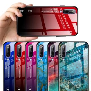 Colorful Tempered Glass เคส Samsung Galaxy S9 S9+ S10e S10 Plus Case Cover Note9 Note10 Pro Case ปากกาทัชสกรีน