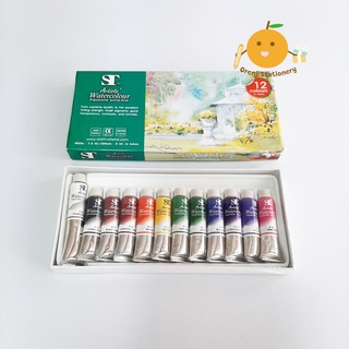 สีน้ำ ST เอสที 12 สี Water Colour