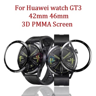 สําหรับ Huawei Watch Gt3 42 มม. / 46 มม. กรอบสร้อยข้อมือ Hd ฟิล์มกระจกใส / 3D Pmma ป้องกันหน้าจอ เคส สําหรับ Huawei Gt 3 นาฬิกา