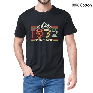 เสื้อยืดวินเทจใหม่ เสื้อยืดผ้าฝ้าย พิมพ์ลาย Mounns Hiking 1972 50 Years of Being Awesome 50th แฟชั่น สุดเท่ ของขวัญวันเก