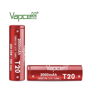 Vapcell INR21700 T20 2000mAh 3.7V ของแท้ เช็คโค๊ดได้