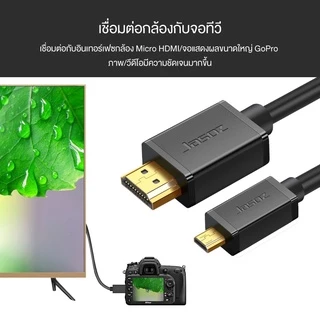 ⚡COD⚡Jasoz สาย Micro HDMI to HDMI 2.0 รองรับ 4K@60Hz / FHD 1080p / 3D ยาว 1.5ม