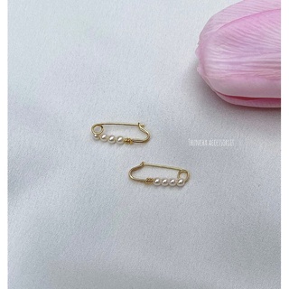 pin pearl earrings (S925)