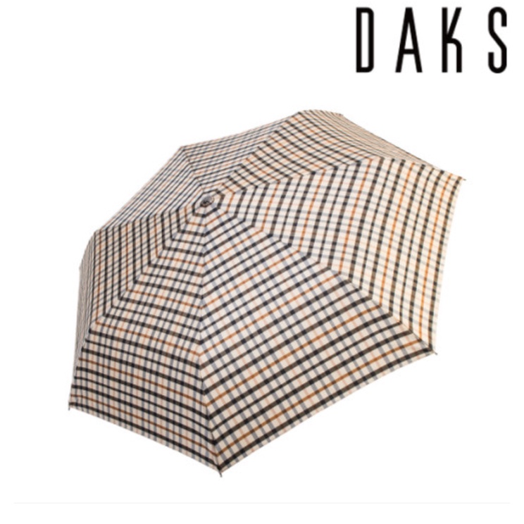 DAKS ร่มพับ 3 ตอน น้ำหนักเบา ลายตารางบ้าน DAKS ป้องกันรังสียูวี 95% จากกรุงโซล ประเทศเกาหลี