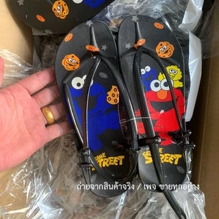 ✅พร้อมส่ง✅รองเท้าแตะรัดส้น elmo เอลโม่ สไตล์เกาหลี ผู้หญิง แฟชั่น