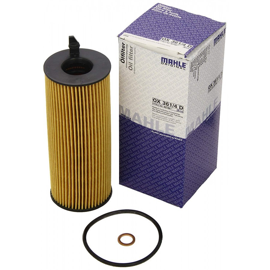 กรองน้ำมันเครื่อง OX361/4D Mahle BMW E90 E91 E60 F10 E84 E83 E70 E71 E87 N47 M47 N57 11427807177 HU7