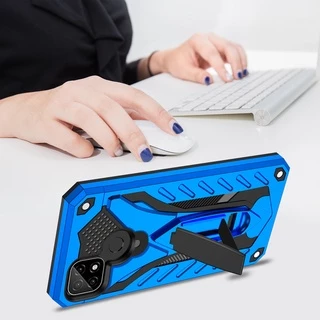 ส่งจากไทย เคสเรียวมี Case Realme Note50 C35 C21Y C25 C21 C12 9i C11 C3 Realme 6 กันกระแทก เคสหุ่นยนต์ ไฮบริด มีขาตั้ง