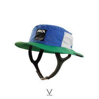 V ACTIVEWEAR MULTI COLOR (GREEN WHITE BLUE) x ANDAMAN SURF HAT หมวกใส่เล่นเซิร์ฟ มีสายรัดคาง สีผสม