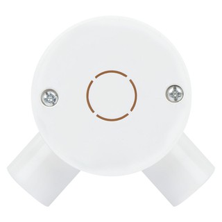 Junction box CIRCULAR BOX 2 WAY SCG 20MM WHITE Conduit, accessories Electrical work กล่องพักสายไฟ กล่องพักสายกลม 2 ทางมุ