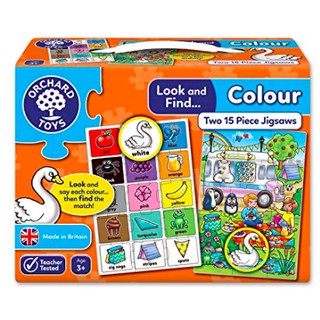 ORCHARD TOYS, LOOK &amp; FIND PUZZLES - COLOUR จิ๊กซอว์เริ่มเรียนรู้สี ลิขสิทธิ์แท้ นำเข้าจากอังกฤษ ของเล่นเด็ก 3 ปีขึ้นไป