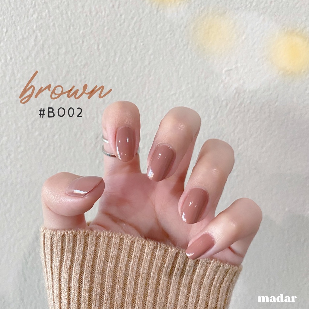 ยาทาเล็บ Madar Gel Effect Nail Polish โทนน้ำตาล #BO02 - รูปที่ 2