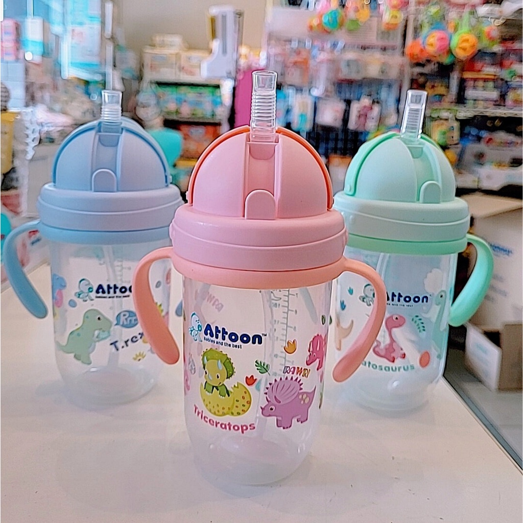 Attoon แก้วหัดดูด กันสำลัก ไม่ดูดไม่ไหล คว่ำไม่หก (ขนาด 8 รูปที่ 3