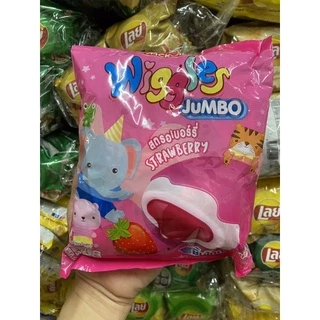 Wiggles วิกเกิ้ล (4รส)มาร์ชเมลโล่สอดไส้และเคลือบช้อคโกแลต 1 ห่อมี 24 ชิ้น