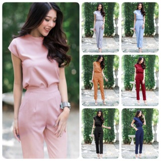 Set เสื้อคอตั้ง+กางเกง (0442)