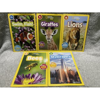 หนังสือความรู้เด็ก ฝึกภาษาอังกฤษ National Geographic Kids 4 เลเวล, Pre-reader &amp; level 1-3 มือสอง สภาพดี ขายเหมา 5 เล่ม