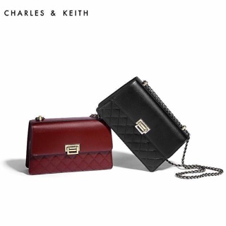 แท้💯% CHARLE &amp; KEITH QUILTED CHAIN SHOULD BAG