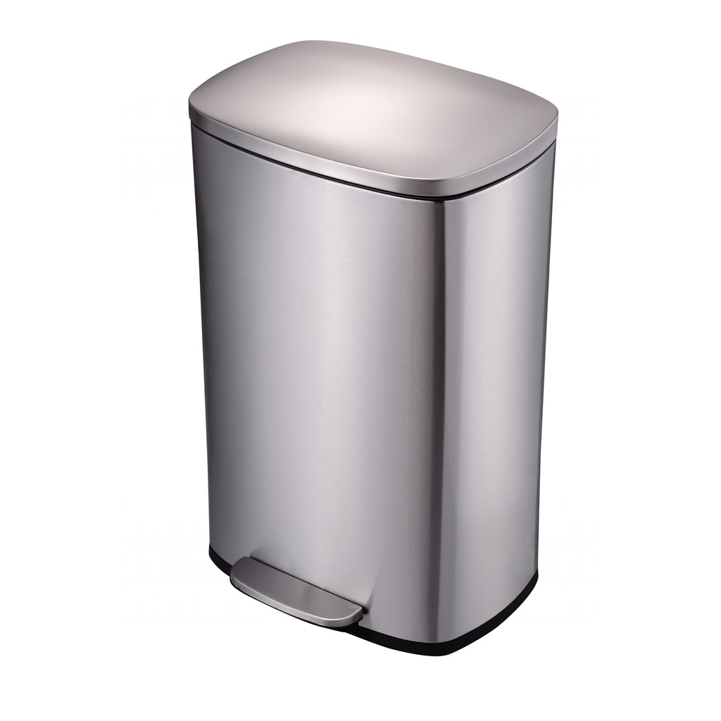 DHome 30L ถังเหยียบสแตนเลสทรงสี่เหลี่ยมพร้อมตัวสแตนเลส 410