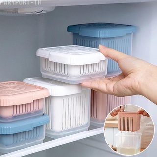 FATY~Mini Refrigerator Organizer Kitchen Fridge Storage Box Drain Sealed Container nlnIUeyo