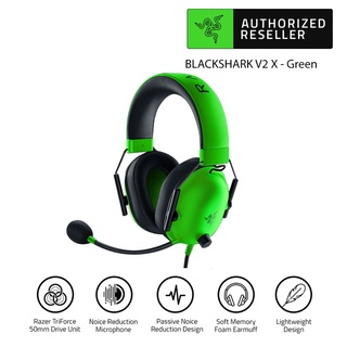 Razer BlackShark V2 X - Green  Razer BlackShark V2 X - Wired Gaming Headset - Green -