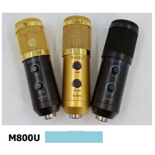 ไมค์อัดเสียง คอนเดนเซอร์ Condenser Mic Microphone M800U พร้อม ขาตั้งไมค์โครโฟน และอุปกรณ์เสริม (กลุ่ม4)