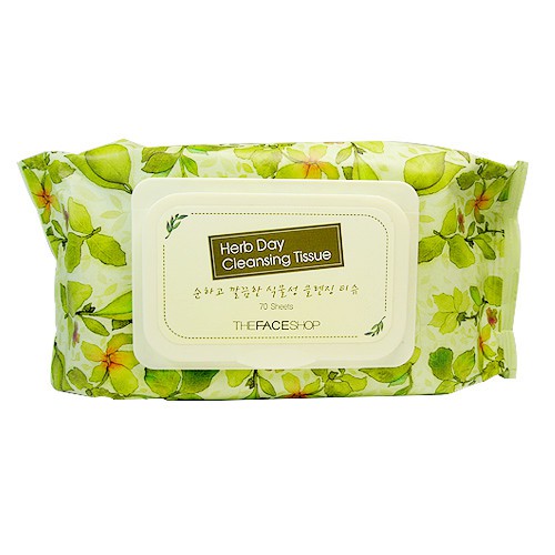 THE FACE SHOP HERB DAY CLEANSING WIPES (70)