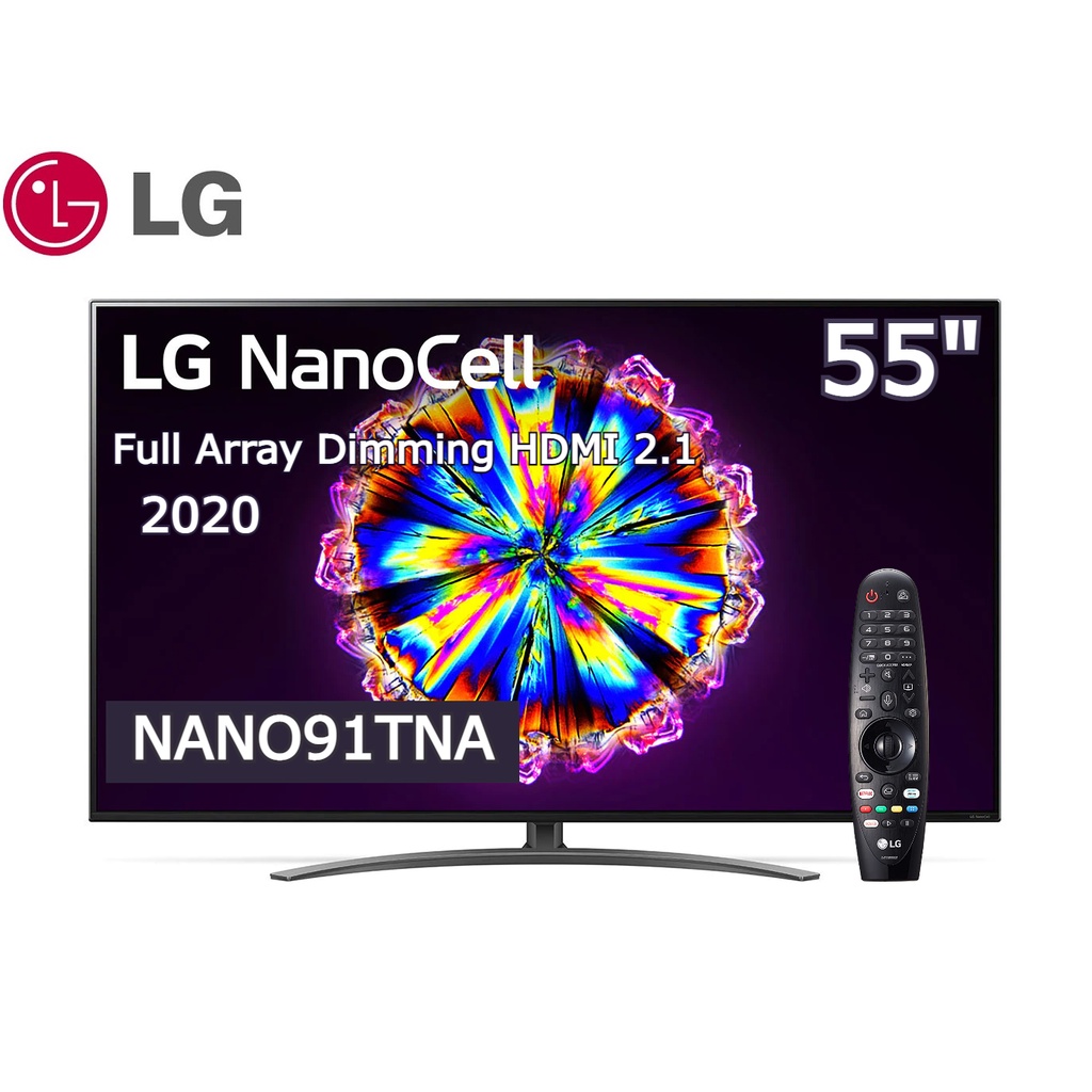 LG 55 นิ้ว 55NANO91TNA Full Array 4K SMART TV ปี 2020 /HDMI 2.1 (มีเมจิกรีโมท) สินค้า Clearance