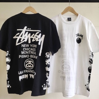 เสื้อยืดผ้าฝ้าย เสื้อ Stussy เสื้อยืด Stussy เสื้อแขนสั้น stussy