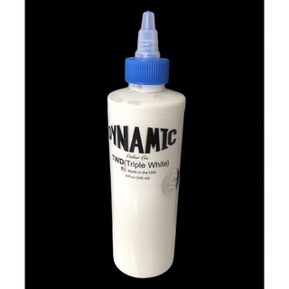 DYNAMIC Triple White สีไดนามิคขนาด 8 ออนซ์สีสักลาย สินค้านําเข้าจาก USA