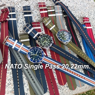 สายนาฬิกา NATO Single Pass คุณภาพสูง เงาหนานุ่มลื่นใส่สบาย มี20แบบ แถมฟรีสปริงบาร์และปากกาถอดสายชำระเงินปลายทางได้ครับ