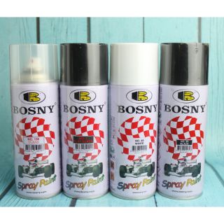 สีสเปรย์ บอสนี่ Bosny สีสเปรย์ดำด้าน สเปรย์สีดำเงา สเปรย์สีขาว แล็คเกอร์เงา