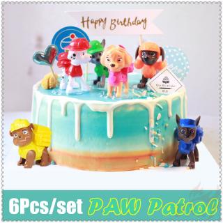 ♦ อุปกรณ์ตกแต่งเค้ก ♦ ฟิกเกอร์ PAW Patrol ของเล่นสําหรับเด็ก 6 ชิ้น ต่อชุด