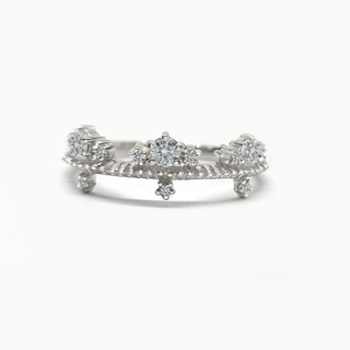 แหวนมงกุฎ-แหวนเจ้าหญิง-แหวนเพชร-แหวนเงินแท้-Princess-Diamond-CZ-Silver-Ring-Finejewelthai-R1396cz