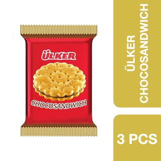 Ulker Chocosandwich (1 biscuits) 22.5g x 3 ++ ออลเกอร์ แซนวิชคุกกี้สอดไส้เฮเซลนัทช็อคโกแลตครีม (1 ชิ้น) 22.5g x 3