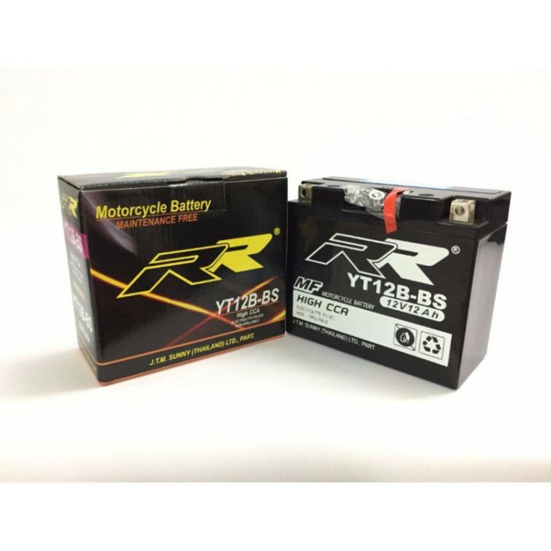 BATTERY RR. YT12B-BS แบตเตอรี่แห้ง มอเตอร์ไซค์ ส่งฟรี
