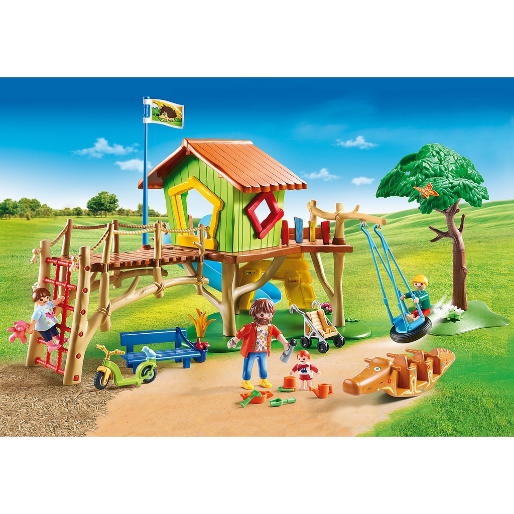 Playmobil 70281 Adventure Playground แอคชั่นฟิกเกอร์ เดย์แคร์ สนามเด็กเล่นผจญภัย