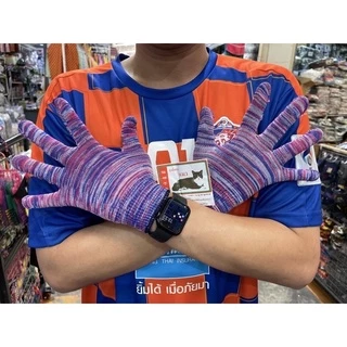 ( ยกโหล 12 คู่ ) ถุงมือไนล่อนตราแมว ทอ 13 เข็ม เนื้อดี ใส่สบาย
