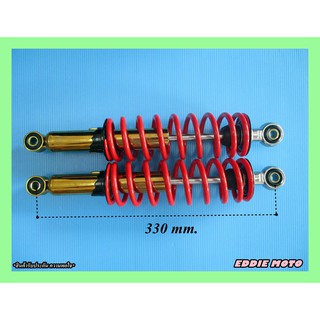 HONDA CHALY DAX CF50 CF70 REAR SHOCK SET "RED" SPRING (330 mm.) // โช๊คหลัง CF50 สีแดง สินค้าคุณภาพดี