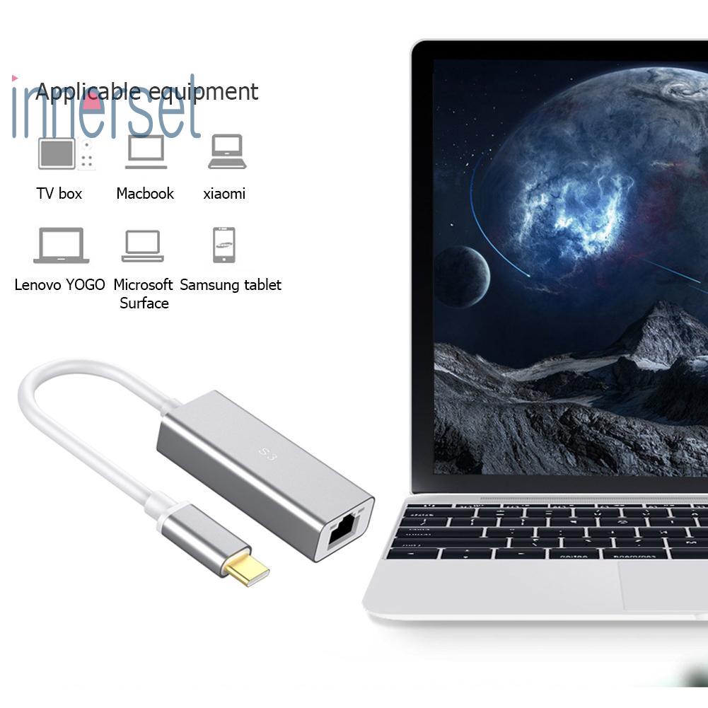 S3-8152-C Type-C To Rj45 อะลูมิเนียมอัลลอยด์ 10/100Mbps Lan อีเธอร์เน็ตแปลง #8