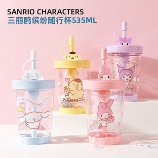 MINISO Sanrio Cinnamoroll Melody KT ถ้วยแก้วน้ําลายการ์ตูน Sanrio หลากสีสันสําหรับเด็ก