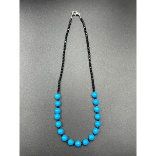 spinel and blue howlite สร้อยคอฮาวไลท์สีน้ำเงินกระดูกสันหลัง