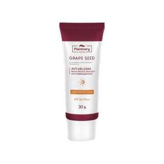 [ลดทันที 50 กรอกโค้ด 28KSHHS]Plantnery Grape Seed Sunscreen Cream SPF50+ PA++++ 30 g ครีมกันแดด ปกป้องผิวลดฝ้า กระ