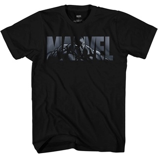 เสื้อยืดผ้าฝ้ายพรีเมี่ยม เสื้อยืด พิมพ์ลายกราฟิกโลโก้ Marvel Black Panther Avengers Super Hero สําหรับผู้ชาย