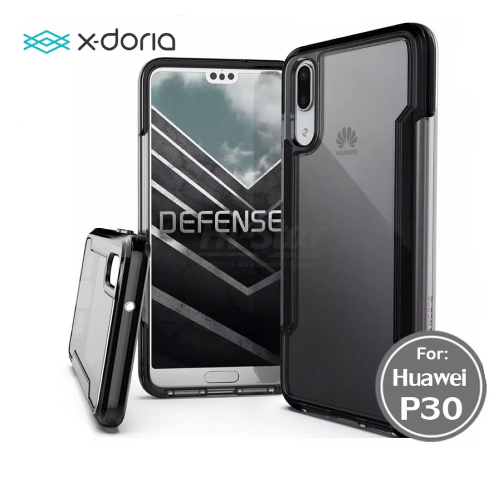 X-Doria เคสกันกระแทก แบบใส ขอบนิ่มหลังเข็ง Defense Clear สำหรับ Huawei P30 | P30 Pro