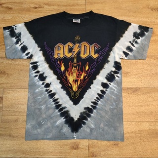 ACDC HELLS BELLS TIE DYE  เสื้อมัดย้อม ลายเสื้อวง ลายacdcระฆัง