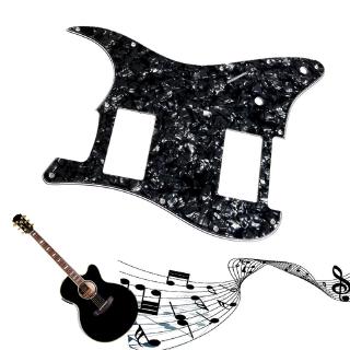 yoodada 3Ply Black Pearl Guitar Pickguard For Stratocaster Fender Strat 2 HH Humbucker