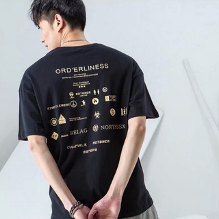 【ผ้าฝ้ายแท้】เสื้อยืดคอกลม แขนสั้น พิมพ์ลายกราฟฟิค สไตล์ฮิปฮอป แนวสตรีท พลัสไซซ์ สีดํา และสีขาว แฟชั่นฤดูร้อน สําหรับผู้ช