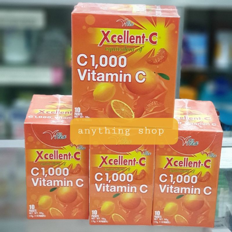 Xcellent-C วิตามินซีผสมชาเขียวแบบผง ชงในน้ำเย็น 10ซอง/กล่อง